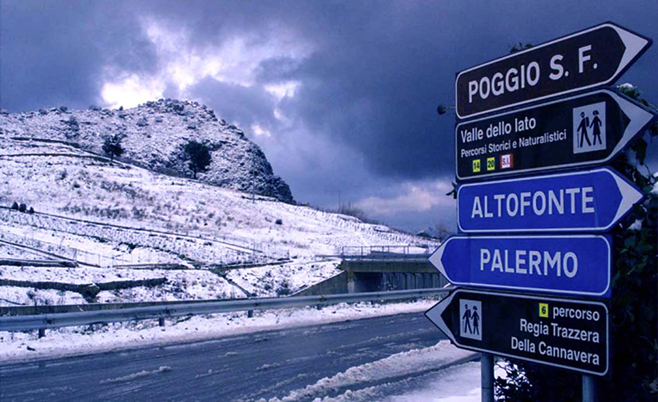 Tornano gelo e nevicate in Sicilia, fine settimana polare