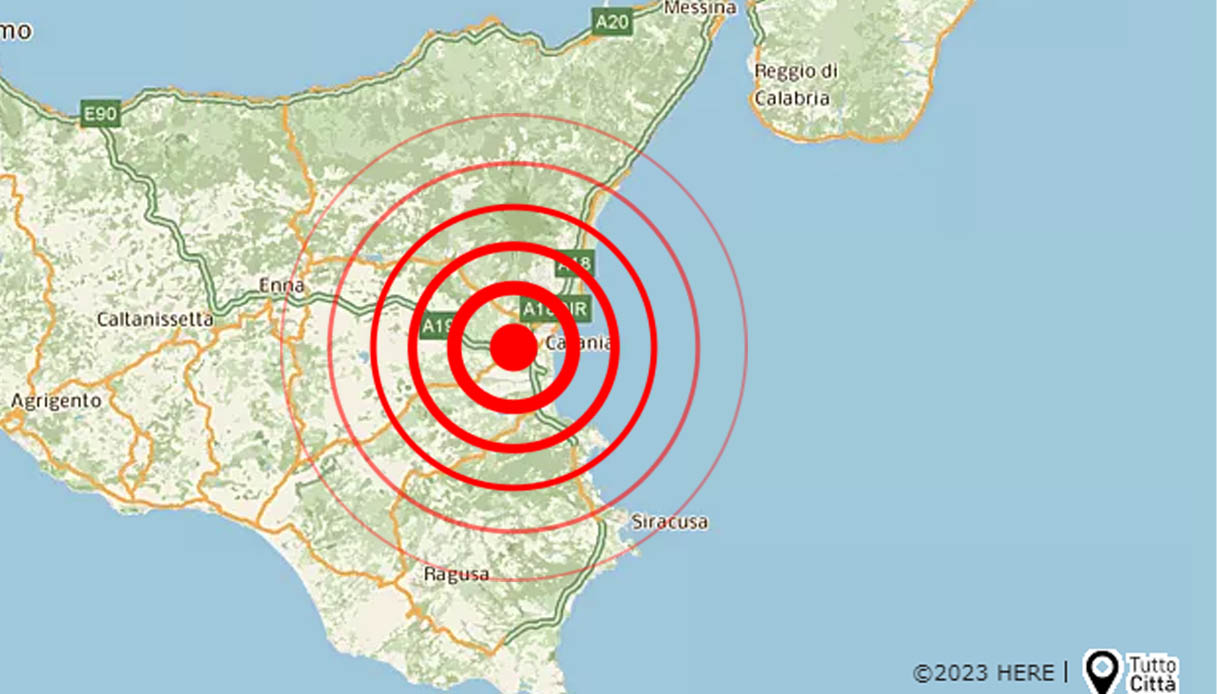 È stato di magnitudo 4.5 il terremoto avvenuto a Catania: la scossa è stata avvertita in tutta la Sicilia orientale. La forte scossa di terremoto è stata registrata oggi, 21 aprile 2023, con epicentro nel capoluogo catanese. Secondo le stime dell'Istituto Nazionale di Geofisica e Vulcanologia, il sisma ha avuto magnitudo 4.5 ed è stato localizzato in mare, a circa 6 chilometri dalla costa ionica etnea all'altezza di Aci Castello, a una profondità di circa 20 km.