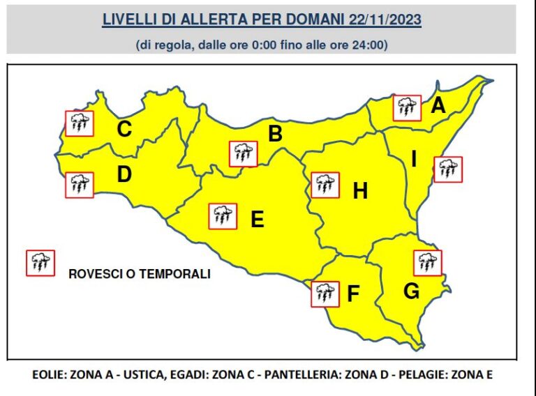 ALLERTA GIALLA SICILIA
