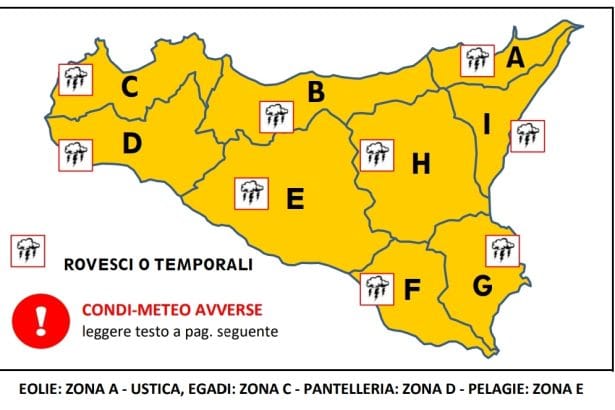 Allerta meteo arancione in Sicilia: maltempo diffuso in arrivo La Protezione Civile ha diramato un'allerta arancione per l'intera regione Sicilia per la giornata di domani. Particolare attenzione è rivolta ai settori occidentali dell'isola, dove sono previsti fenomeni meteorologici di maggiore intensità.