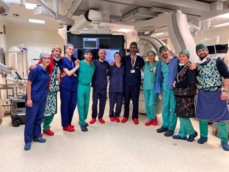 Equipe cardiologia interventistica Ismett Palermo intervento valvola tricuspide
