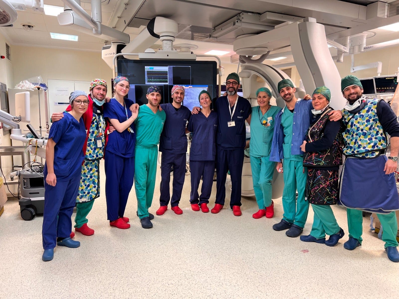 Equipe cardiologia interventistica Ismett Palermo intervento valvola tricuspide
