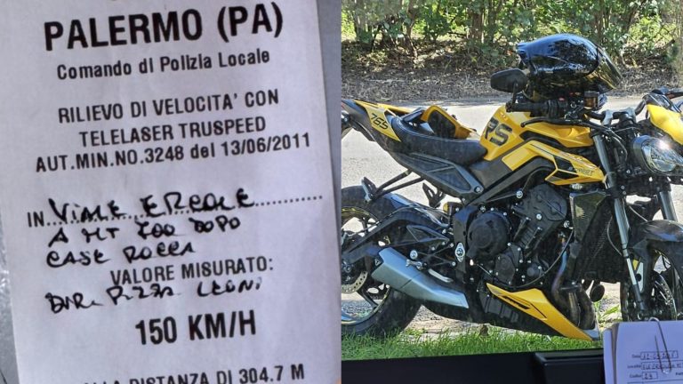 Palermo, moto a 150 km/h in viale Ercole: scattano i controlli della Municipale