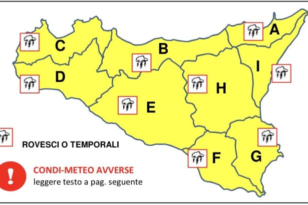 Maltempo in Sicilia domenica 15 marzo: allerta gialla della Protezione Civile Allerta gialla in Sicilia domenica 15 marzo: temporali, grandine e vento forte. Ecco cosa prevede la Protezione Civile
