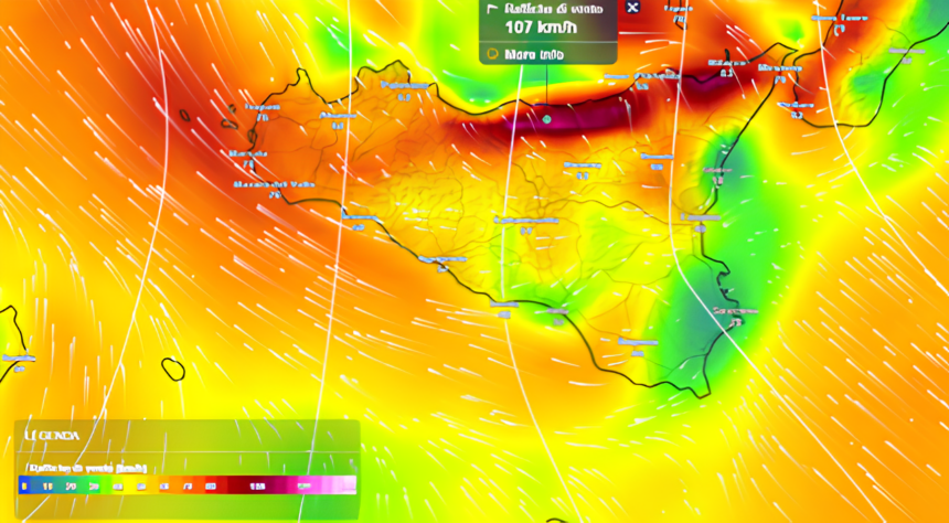 La lunga parentesi di bel tempo che ha caratterizzato la Sicilia negli ultimi giorni, con punte di temperatura oltre i 25°C, è destinata a concludersi. A partire dal weekend, l'avanzata di una profonda depressione dal Mediterraneo occidentale innescherà un progressivo rinforzo dei venti di scirocco, che già nella giornata di domenica investiranno l'intera isola con raffiche fino a 60-70 km/h lungo le coste meridionali.