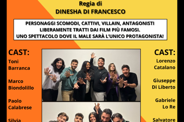 Dai cinici ai machiavellici, dai manipolatori agli incompresi, a quelli con lucida follia. Sono di diverse tipologie i personaggi in “Ciak: cattivi in scena!”, il nuovo spettacolo della Compagnia Teatrale Sussurri D’Arte, che si terrà venerdì 5 giugno a partire dalle ore 21 al Teatro Jolly di Palermo.