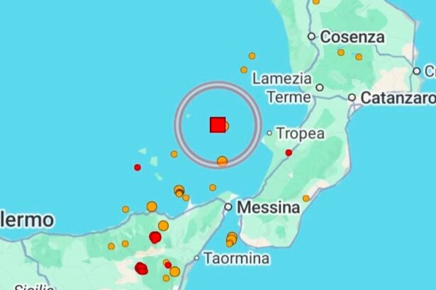 Terremoto di magnitudo 4.7 nel Tirreno Meridionale al largo della Sicilia