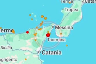 Scossa di terremoto magnitudo 3.7 nello Stretto di Messina