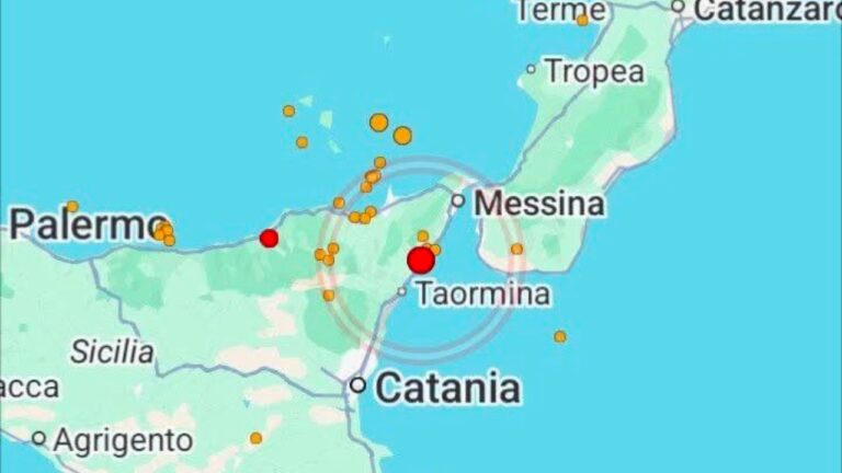 Scossa di terremoto magnitudo 3.7 nello Stretto di Messina
