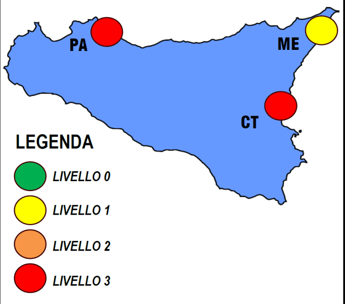 Senza titolo 1785694853034.png meteo domani ancora bollino rosso per catania e palermo meglio messina