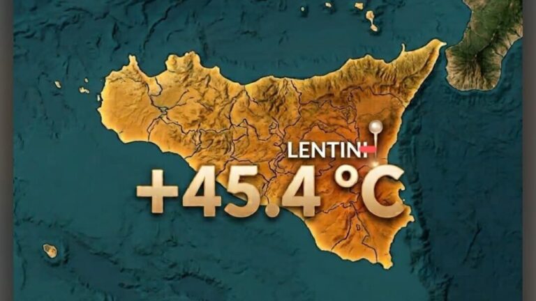 sicilia caldo record lentini 45 gradi discover
